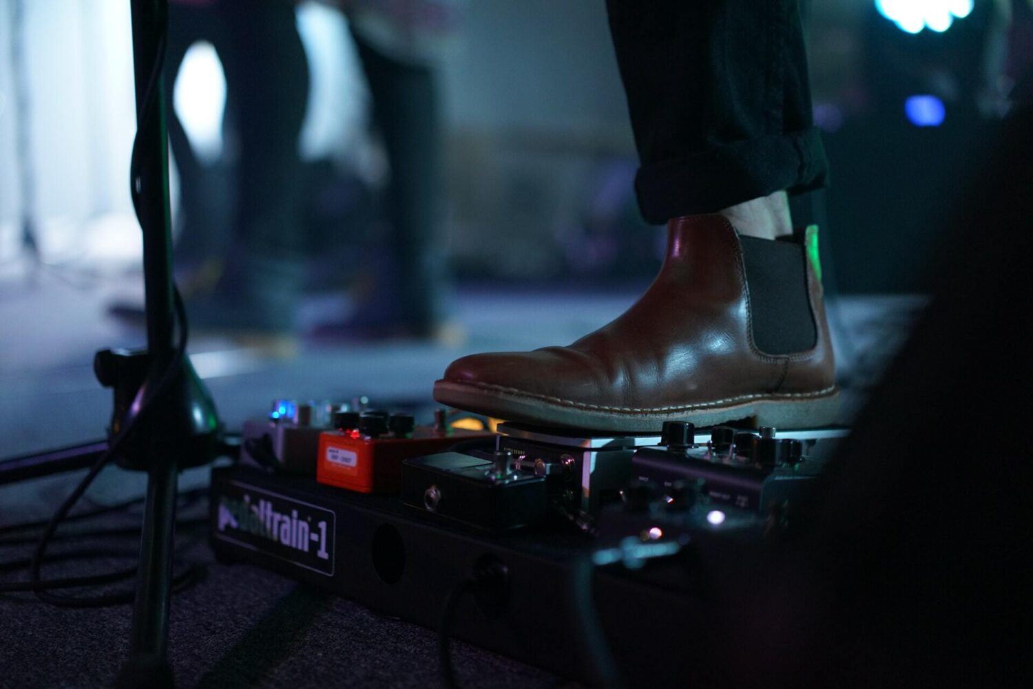 Guitarist pedal foot