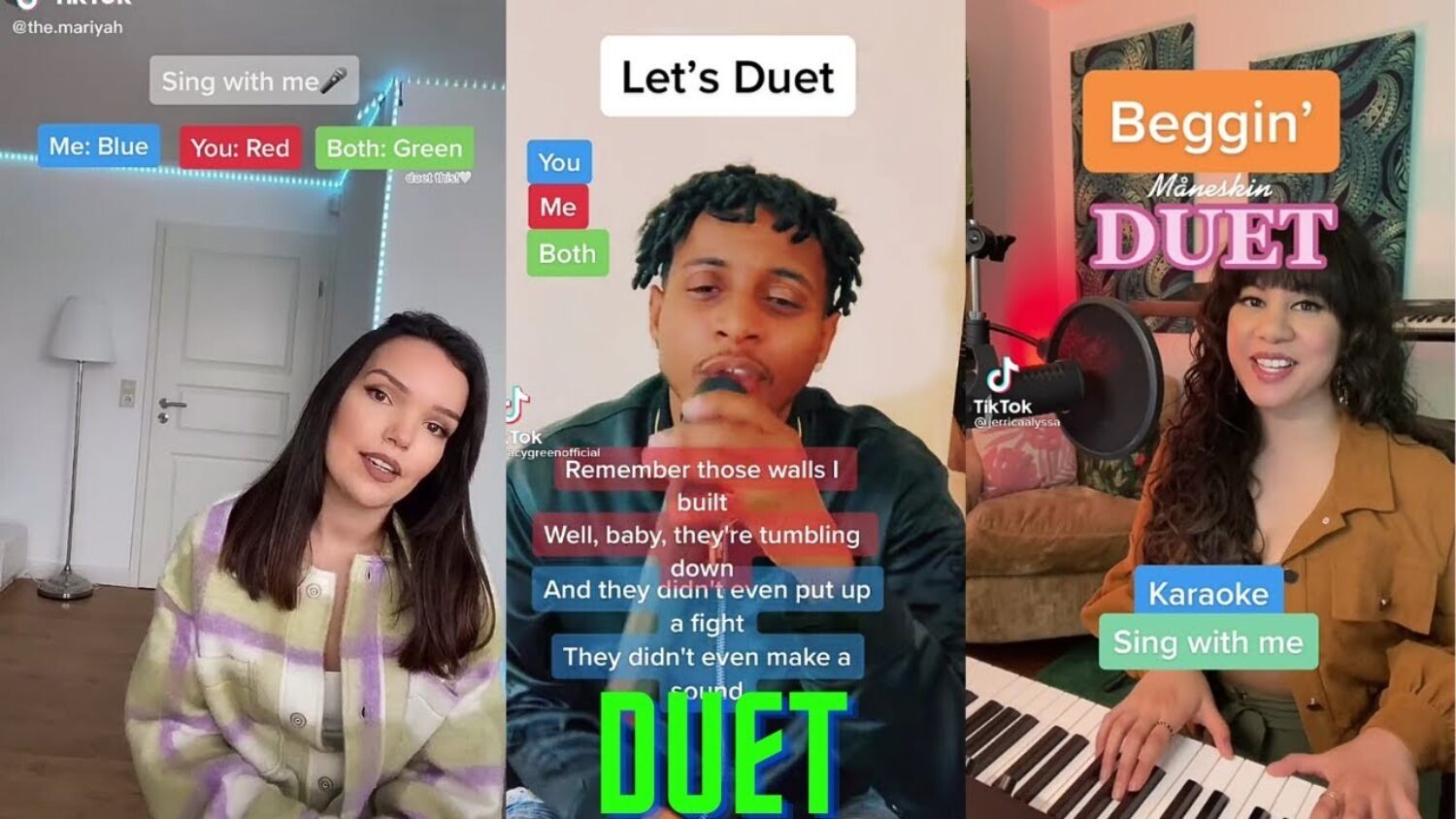 Tiktok duet music challenge