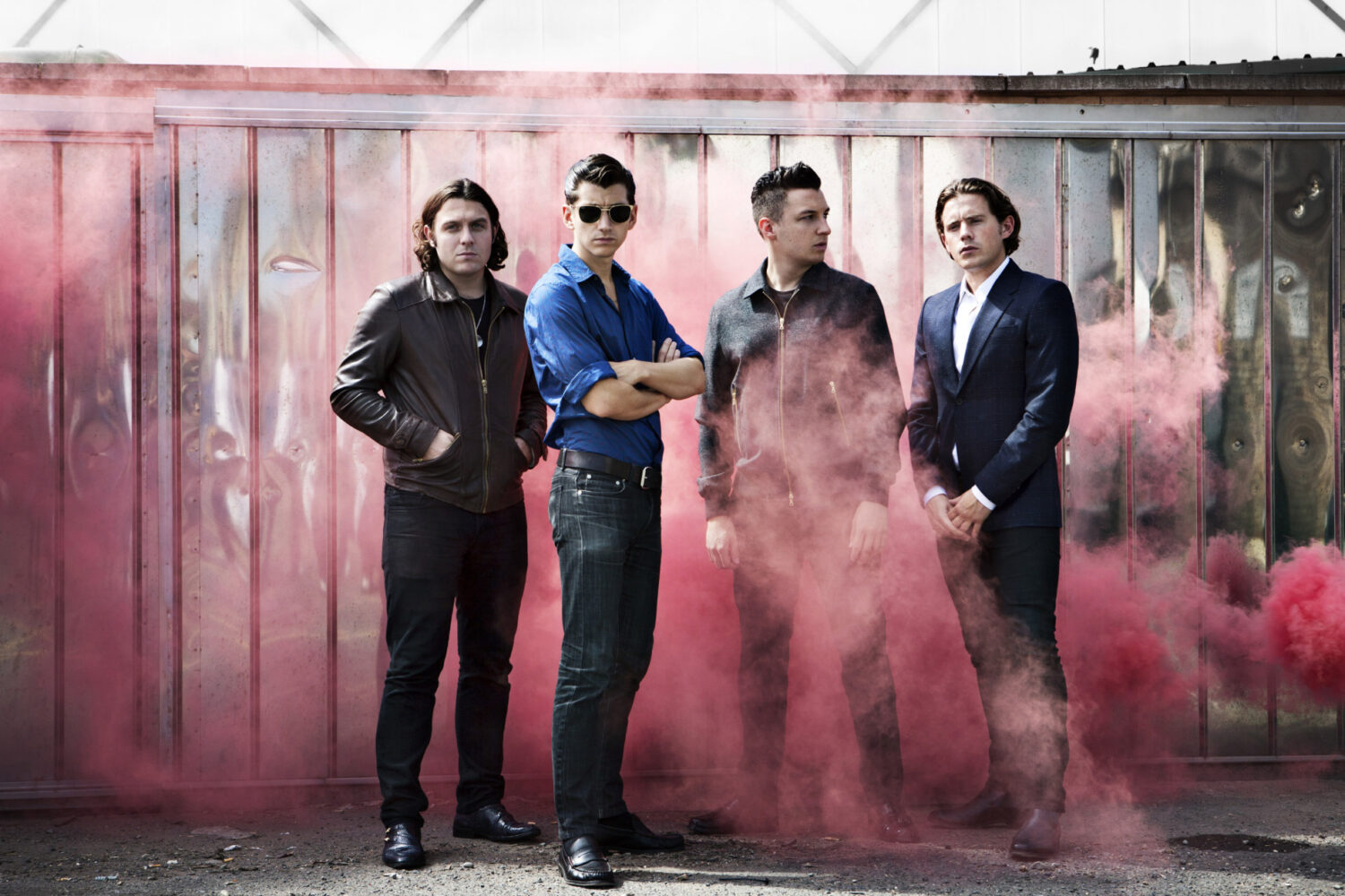 Arctic monkeys smoke bomb band photo