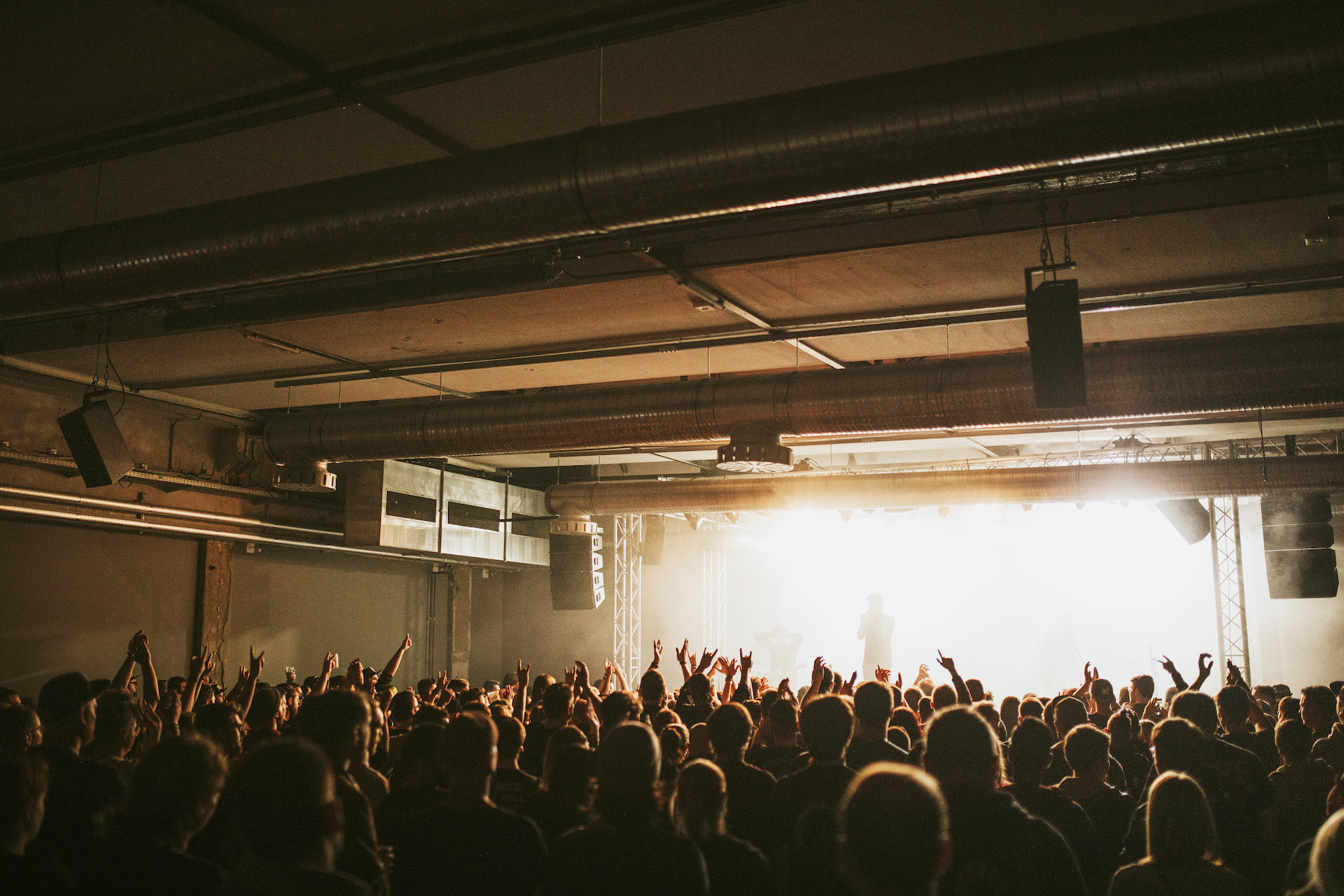 band playing live concert